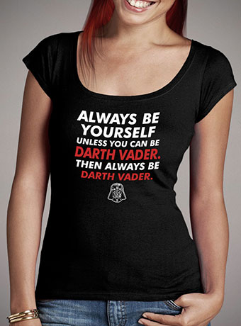 Женская футболка с глубоким вырезом Always Be Darth Vader