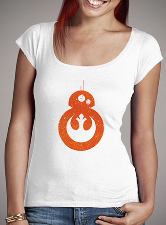 Женская футболка с глубоким вырезом BB-8 Rebel Alliance Logo