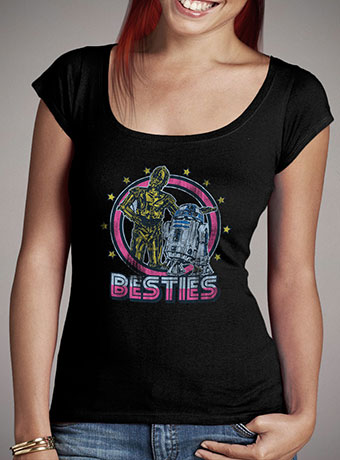 Женская футболка с глубоким вырезом Besties