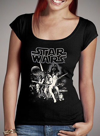 Женская футболка с глубоким вырезом Classic Star Wars