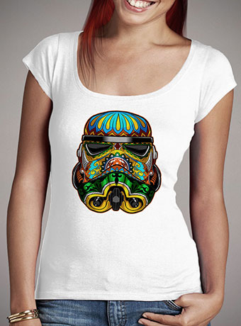Женская футболка с глубоким вырезом Festive Stormtrooper