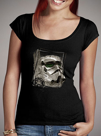 Женская футболка с глубоким вырезом Imperial Stormtrooper Sketch