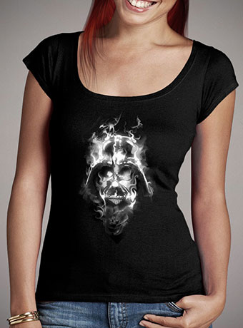 Женская футболка с глубоким вырезом Smokin Darth Vader