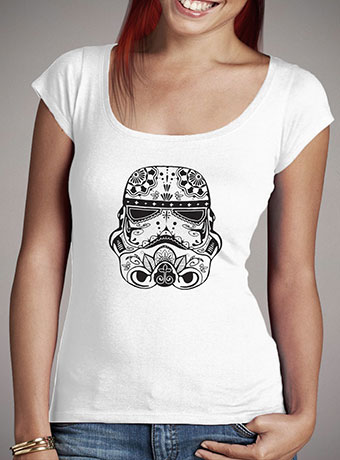 Женская футболка с глубоким вырезом Stormtrooper Sugar Skull