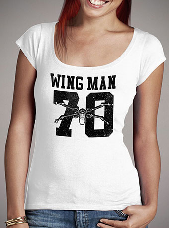 Женская футболка с глубоким вырезом X-Wing Wing Man