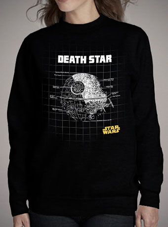 Женский свитшот Death Star Schematics