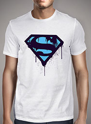 Мужская футболка Superman Blue Splatter Logo