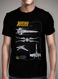 Мужская футболка Resistance X-Wing Schematic