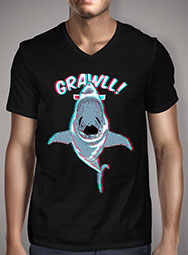 Мужская футболка с V-образным вырезом Jaws 3d