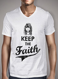 Мужская футболка с V-образным вырезом Keep The Faith