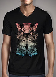 Мужская футболка с V-образным вырезом The Wolf