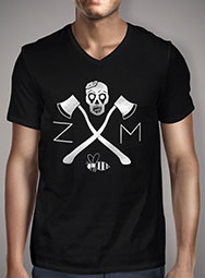 Мужская футболка с V-образным вырезом Zombie