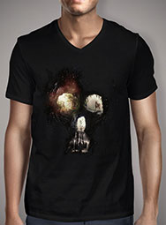 Мужская футболка с V-образным вырезом Cave Skull