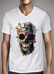 Мужская футболка с V-образным вырезом Garden Skull