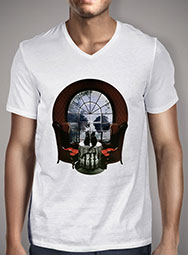 Мужская футболка с V-образным вырезом Room Skull