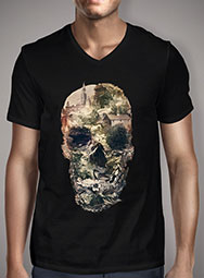 Мужская футболка с V-образным вырезом Skull Town