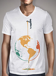 Мужская футболка с V-образным вырезом Fill Your World With Colors