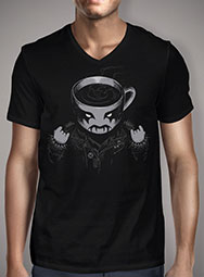 Мужская футболка с V-образным вырезом Black Metal Coffee
