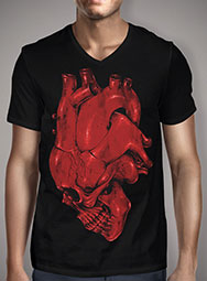 Мужская футболка с V-образным вырезом Skull of Heart