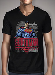 Мужская футболка с V-образным вырезом Superman - All American Hero