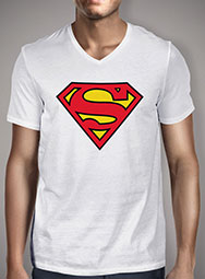 Мужская футболка с V-образным вырезом Superman Logo