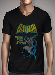 Мужская футболка с V-образным вырезом Vintage Batman Comic