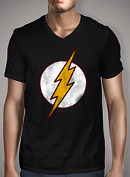 Мужская футболка с V-образным вырезом Vintage Flash