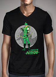 Мужская футболка с V-образным вырезом Vintage Green Arrow