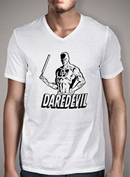 Мужская футболка с V-образным вырезом Daredevil Outline