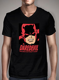 Мужская футболка с V-образным вырезом Daredevil Without Fear