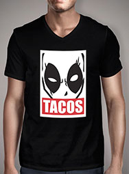 Мужская футболка с V-образным вырезом Deadpool Tacos