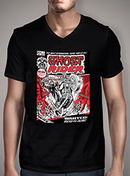Мужская футболка с V-образным вырезом Ghost Rider Comic