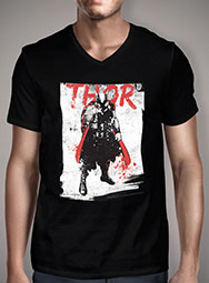 Мужская футболка с V-образным вырезом Thor In Grunge