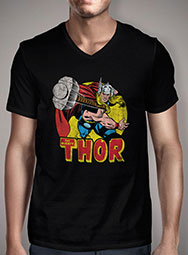 Мужская футболка с V-образным вырезом Thor Springs Into Action