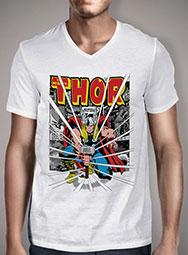 Мужская футболка с V-образным вырезом Thors Mighty Hammer