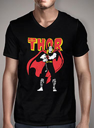 Мужская футболка с V-образным вырезом Thunder God