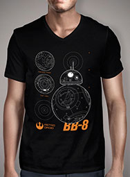 Мужская футболка с V-образным вырезом Astro Droid BB-8