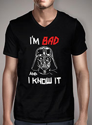 Мужская футболка с V-образным вырезом Bad Darth Vader