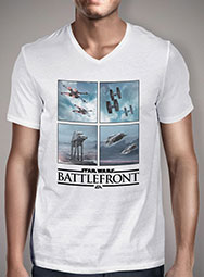 Мужская футболка с V-образным вырезом Battlefront Four Square