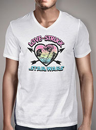 Мужская футболка с V-образным вырезом Love Struck Han and Leia
