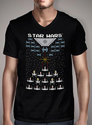 Мужская футболка с V-образным вырезом Pixel Wars - Rebels vs Empire