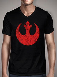 Мужская футболка с V-образным вырезом Rebel Alliance Logo