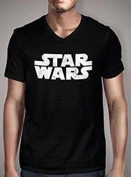 Мужская футболка с V-образным вырезом Star Wars Distressed Logo