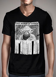 Мужская футболка с V-образным вырезом Yodas Words of Wisdom