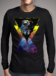 Мужская футболка с длинным рукавом Black Hole Triangle In Space