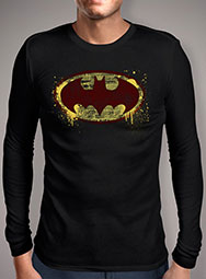 Мужская футболка с длинным рукавом Batman Brick Splatter Logo