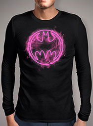 Мужская футболка с длинным рукавом Neon Pink Bat Signal