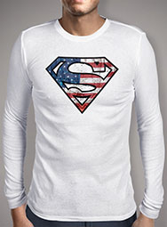 Мужская футболка с длинным рукавом Superman American Logo