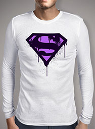 Мужская футболка с длинным рукавом Superman Purple Splatter Logo