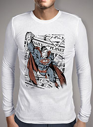Мужская футболка с длинным рукавом Superman Tabloids